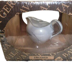 Johann Haviland Silver Wheat Creamer Germany Bavaria‎ Tableware Server Coffee